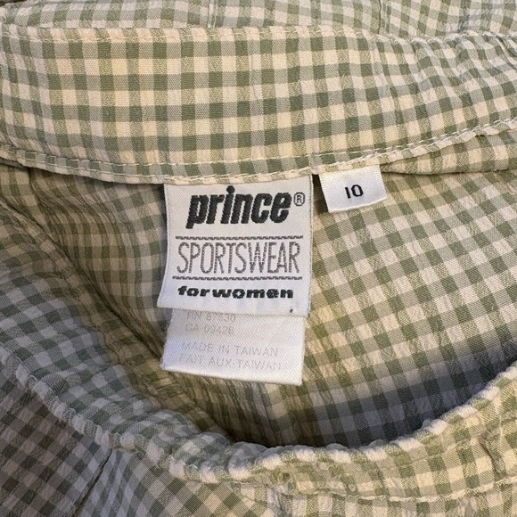 Vintage prince green gingham tennis skirt - Picture 5 of 5